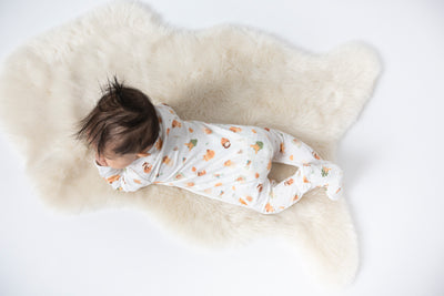 Woodland Swaddle Babies Zipper Footie