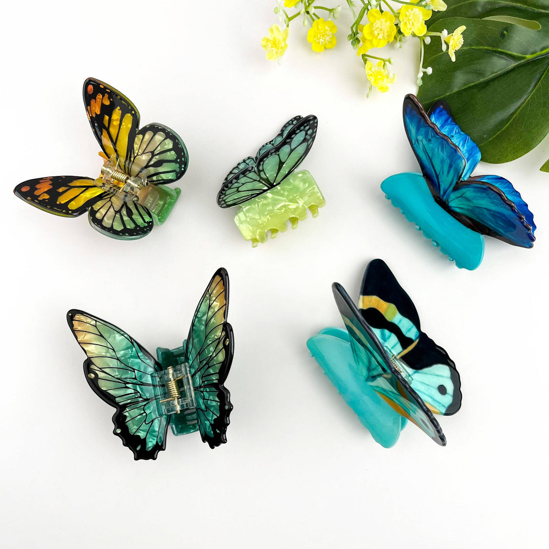 Morpho Butterfly Claw Clip