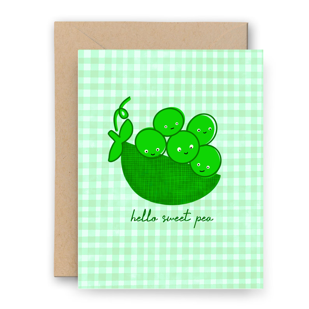 Hello Sweet Pea Greeting Card 