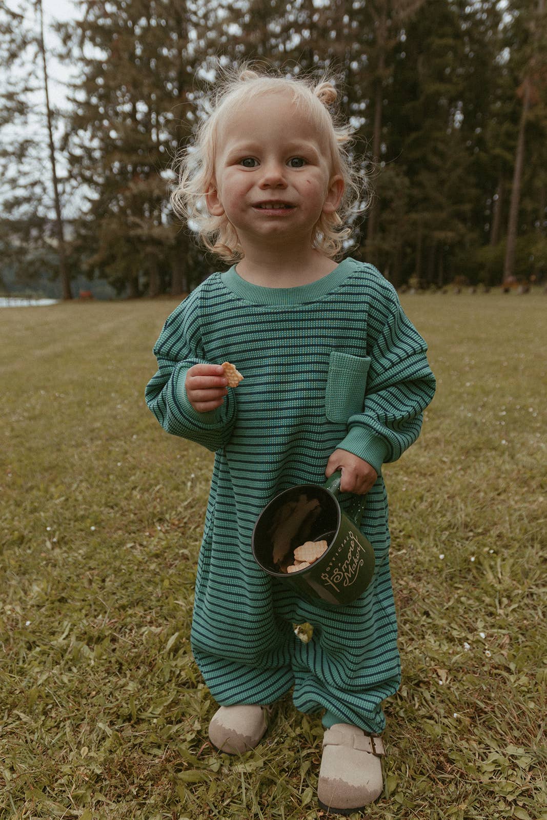 Sammy Romper - Green Stripe