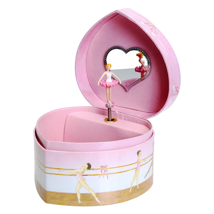 Heart Ballerina Musical Jewelry Box