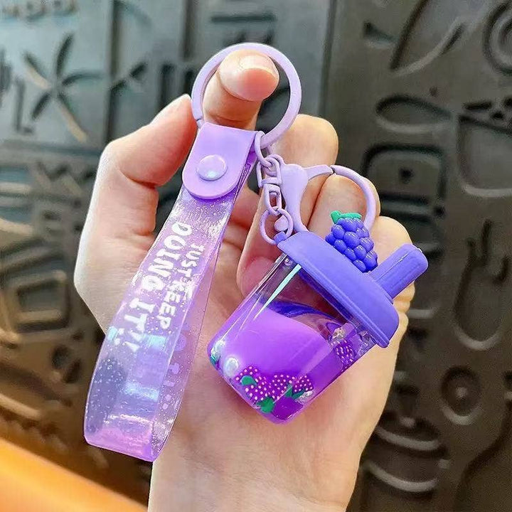Fruit Boba Floaty Key Charm w/ Wristlet