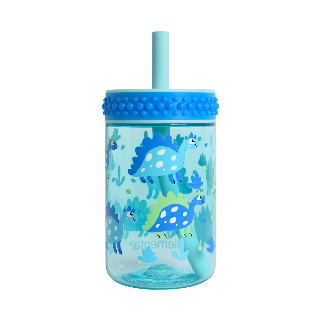 Totsy Bubble Cup 12oz - Dino Blues