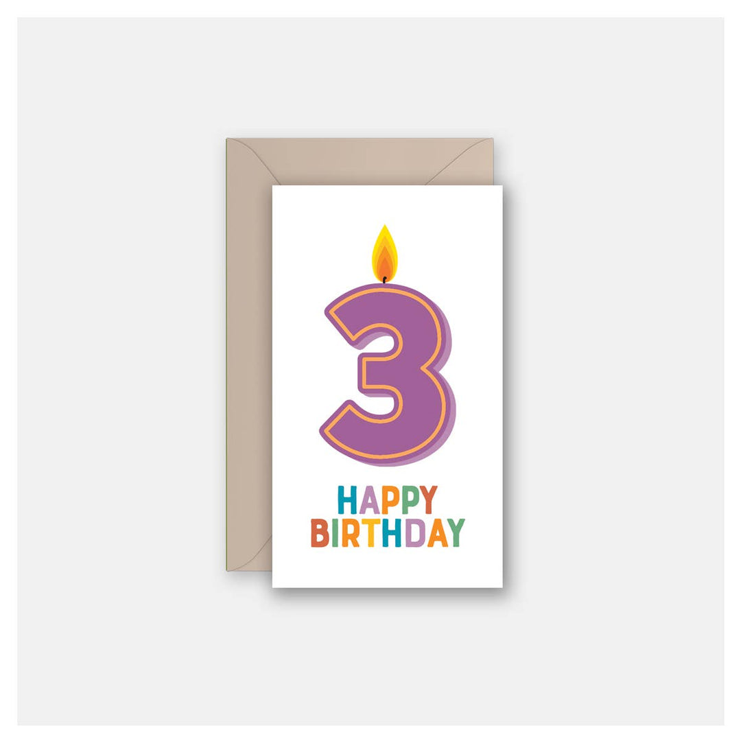 3rd Birthday Candle Enclosure Card