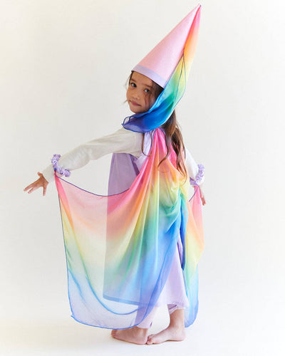 Silk Fairy Dress - Lavender/Rainbow