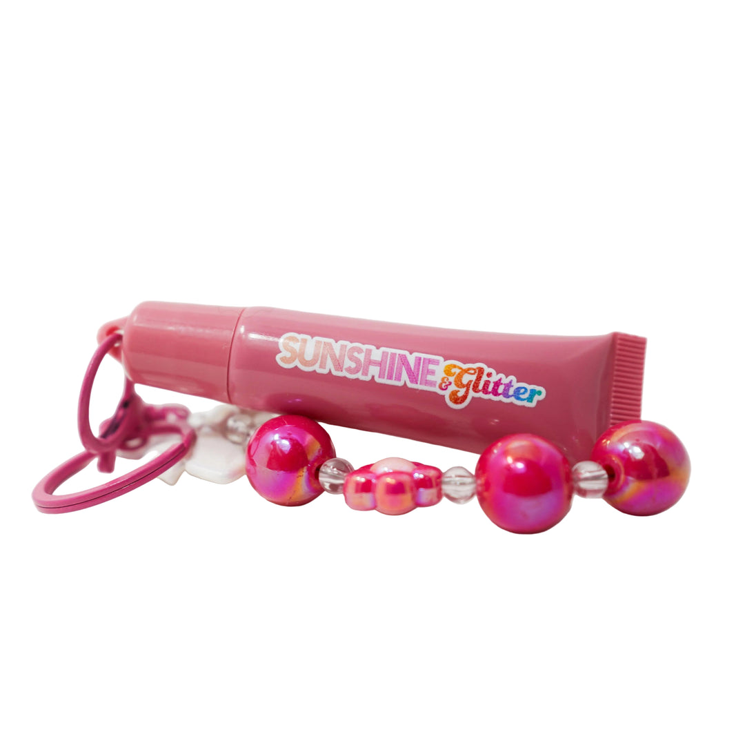 Lip Gloss Bag Charm - Rose