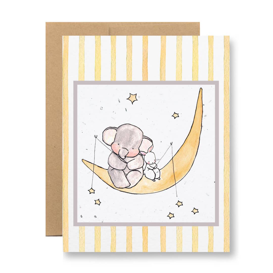 Moon - Plantable Seed Paper Greeting Card