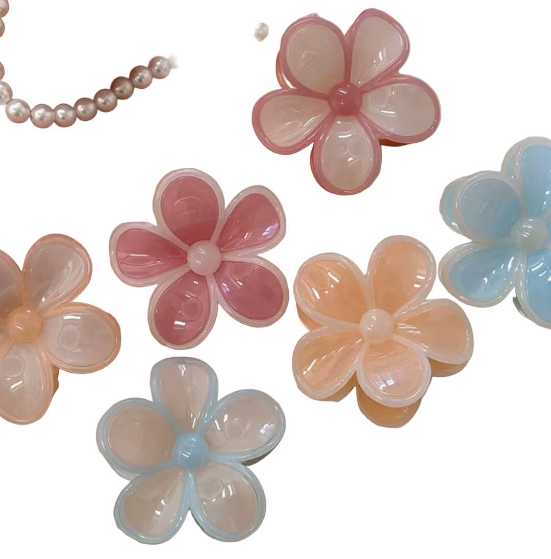 Flower Jelly Claw Clip