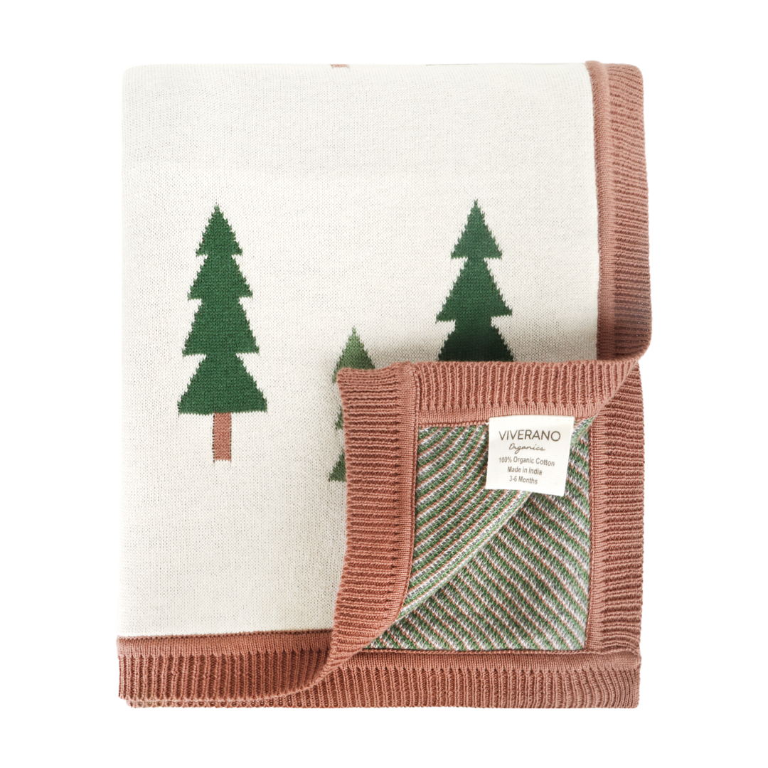 Organic Knit Baby Blanket - Wild Moose