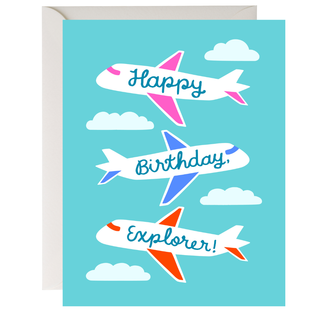 Birthday Airplane Explorer  | Birthday Card