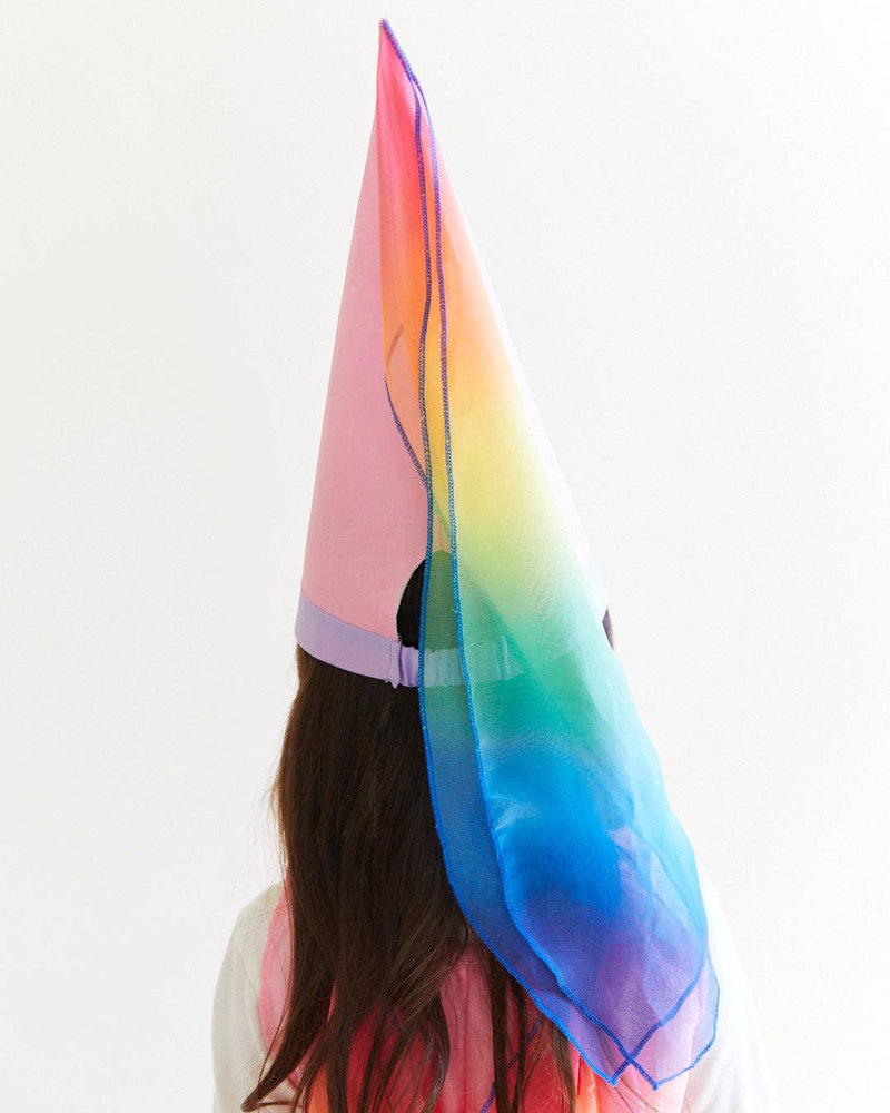 Silk Princess Hat - Pink/Rainbow