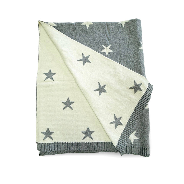 Stars Reversible Knit Baby Blanket