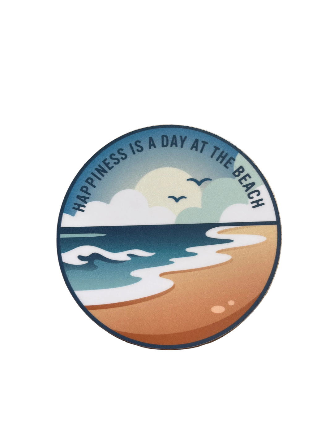 Happiness is a Day at the Beach - Vinyl Sticker