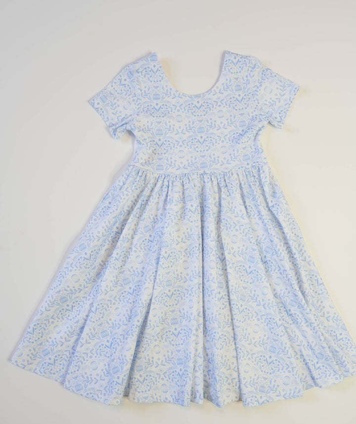Classic Twirl Dress - Blue Bunnies