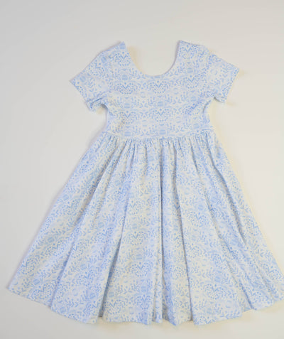 Classic Twirl Dress -Blue Bunnies