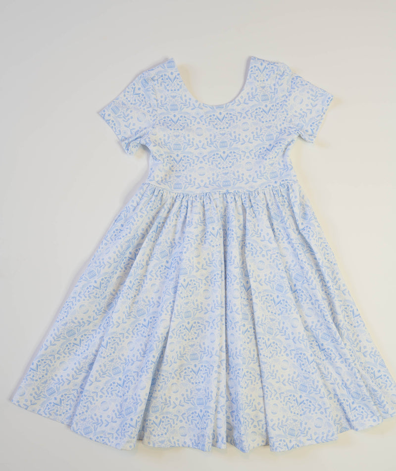 Classic Twirl Dress -Blue Bunnies