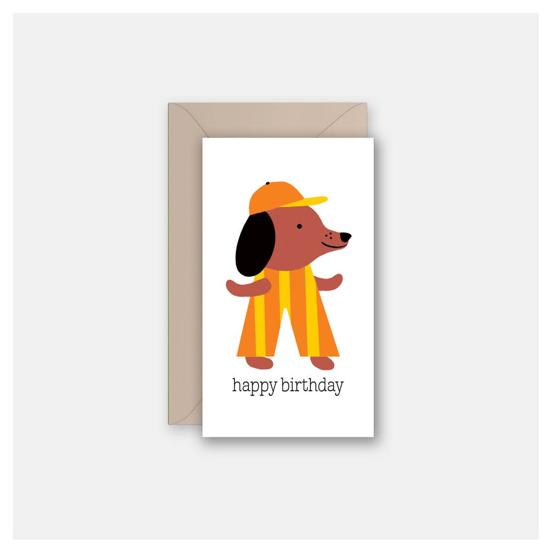 Stripe Pants Puppy Enclosure Card