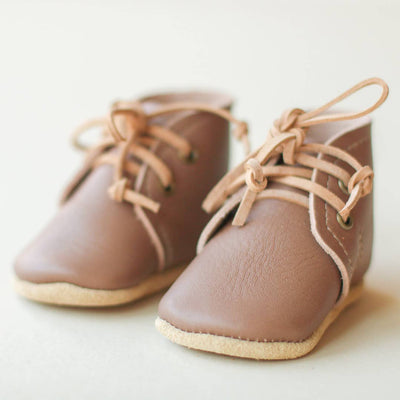 Baby Leather Boots in Clay