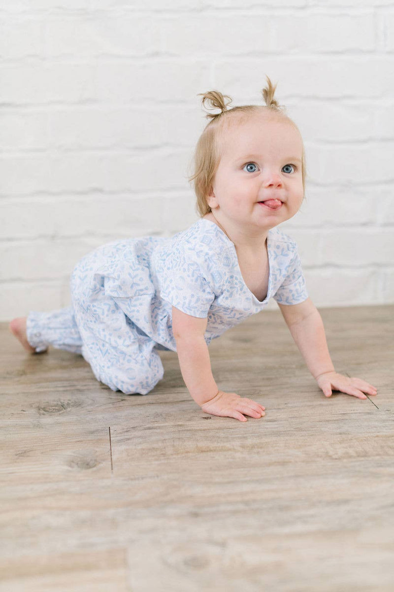 Rosie Romper - Blue Bunnies