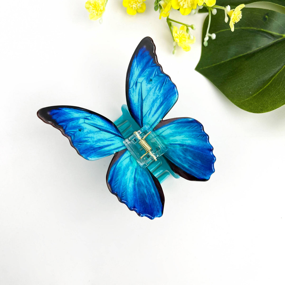 Morpho Butterfly Claw Clip