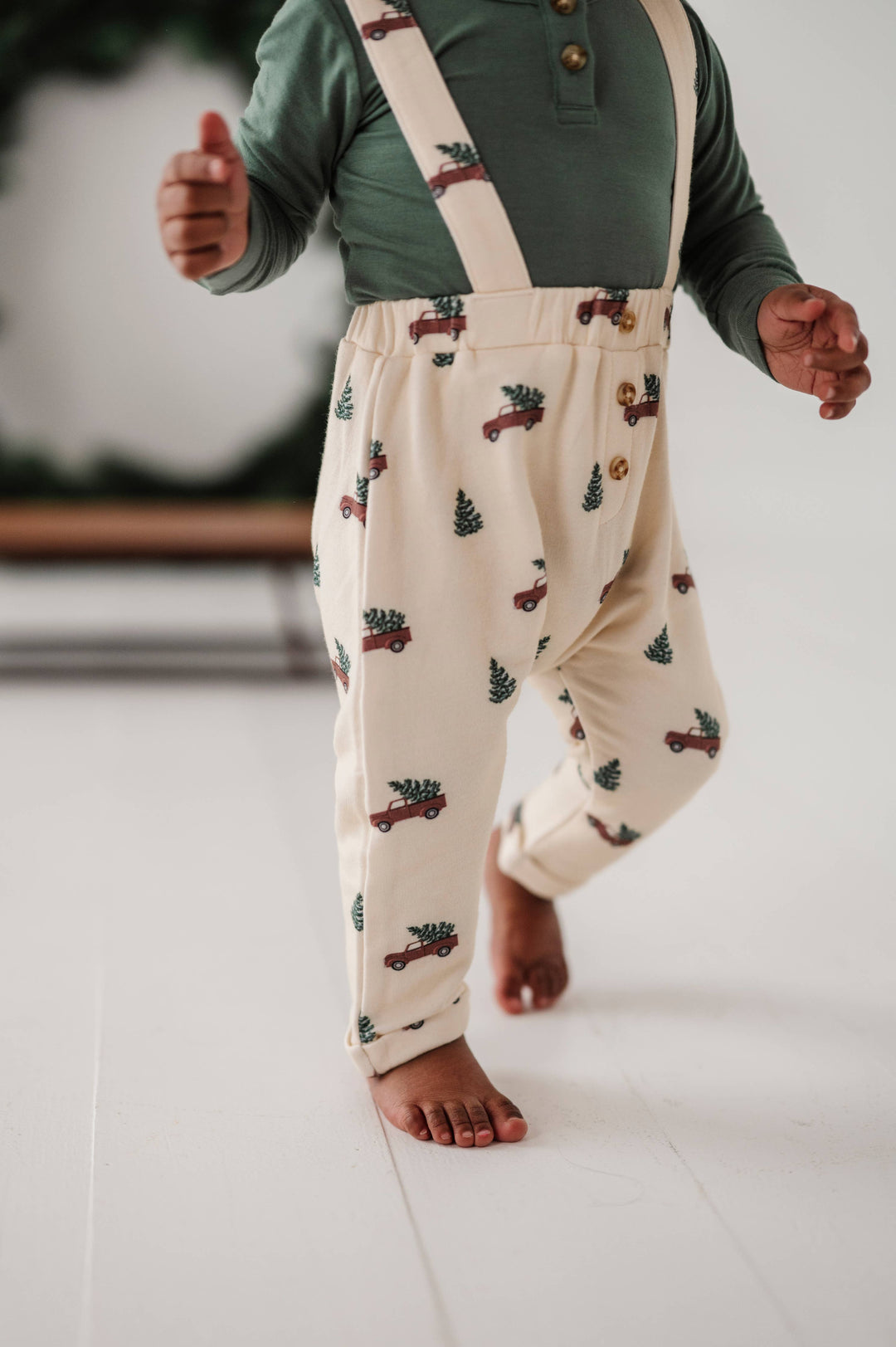 Suspender Overalls with L/S Bodysuit - set