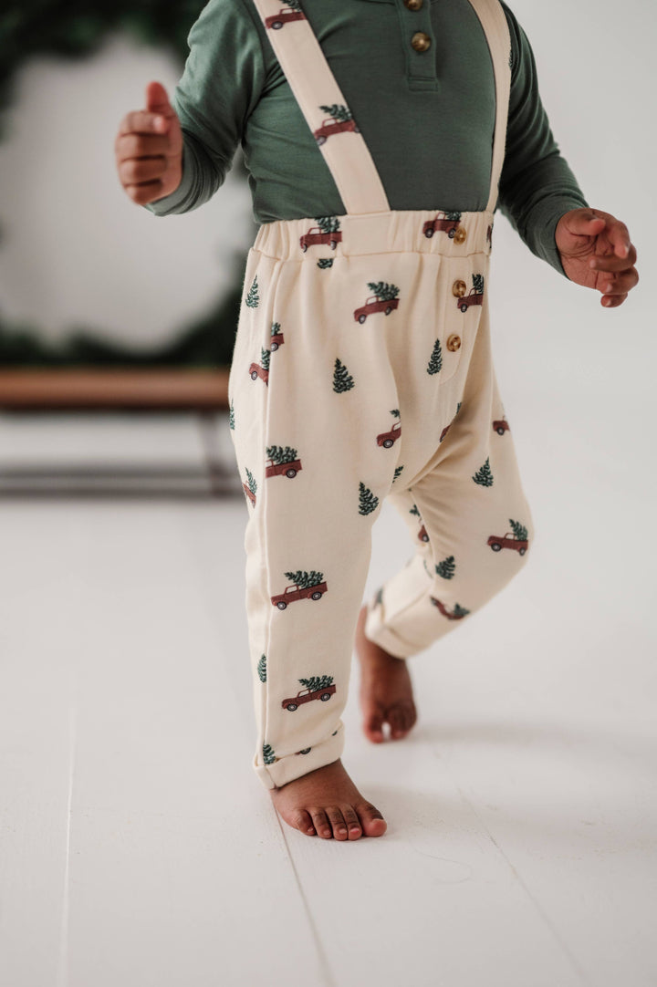 Suspender Overalls with L/S Bodysuit - set