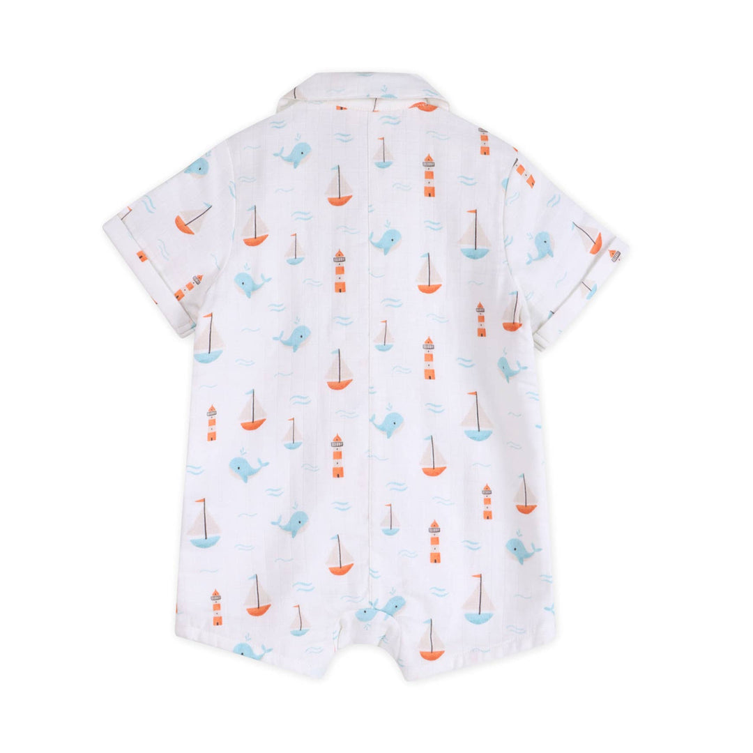 Sailboat Button Romper