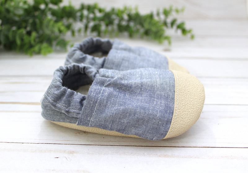 Chambray Baby Shoes