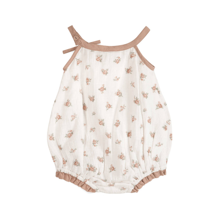 Tea Rose Floral Romper + Headband