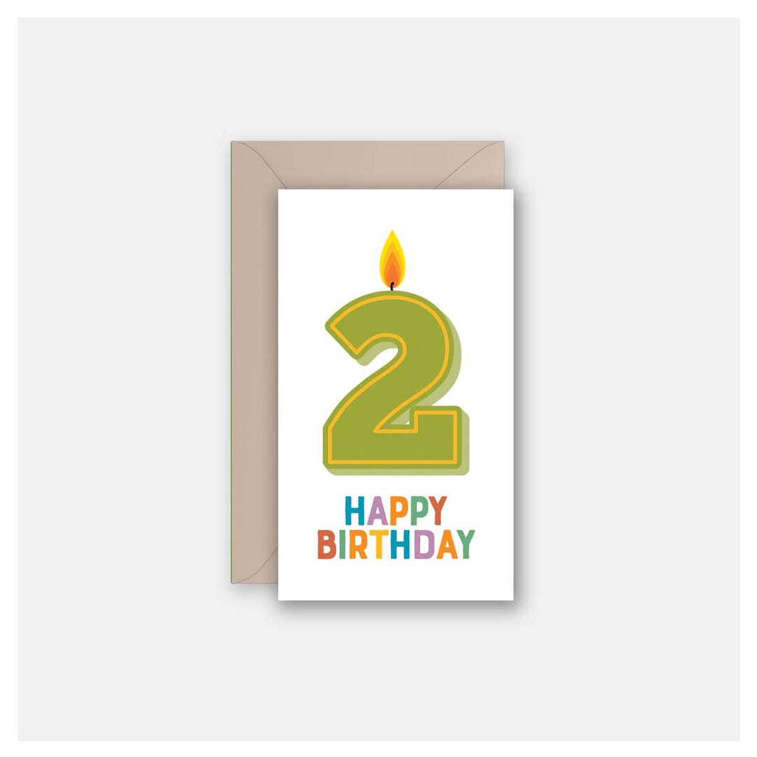 2nd Birthday Candle Enclosure Card