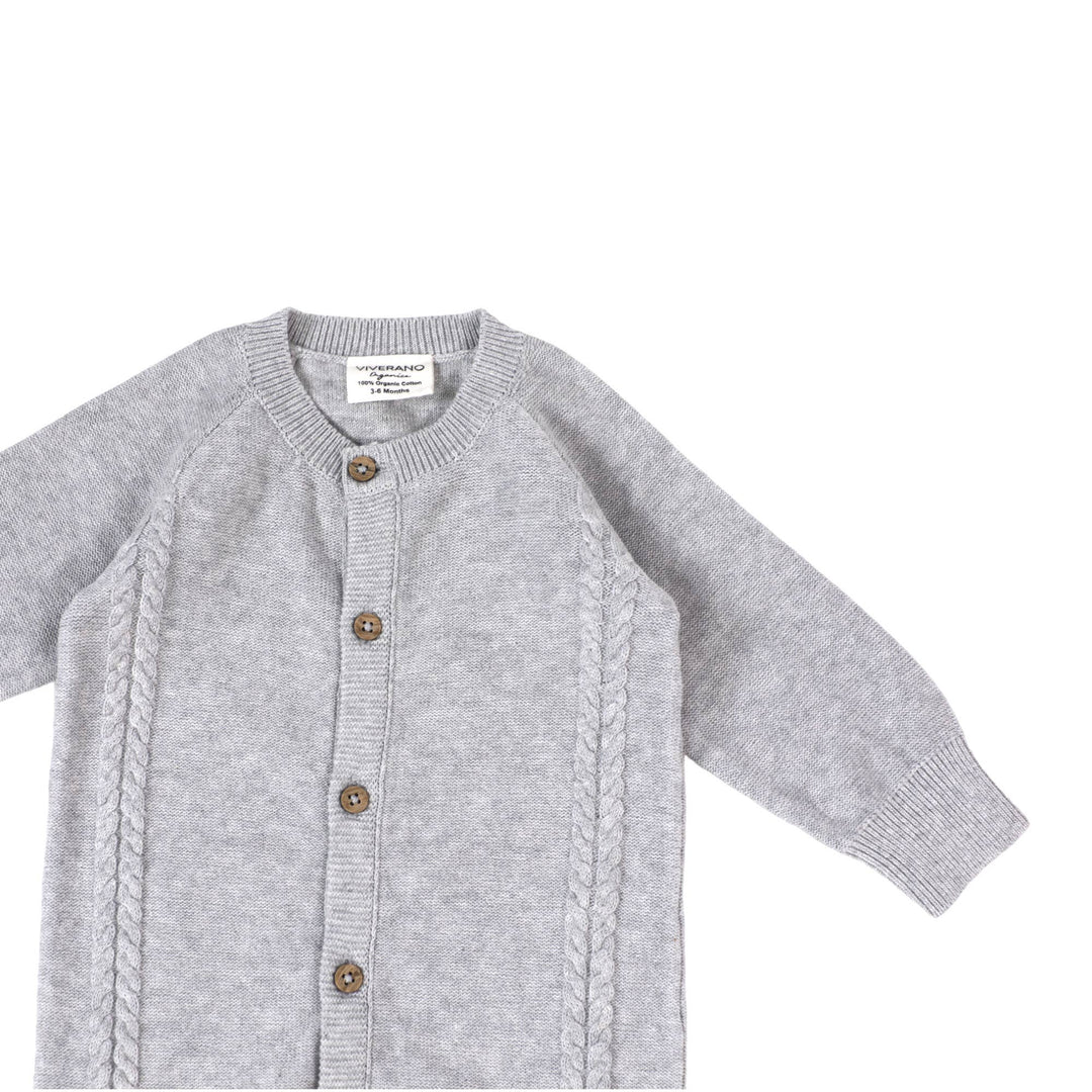 Cable Knit Footie & Hat Set