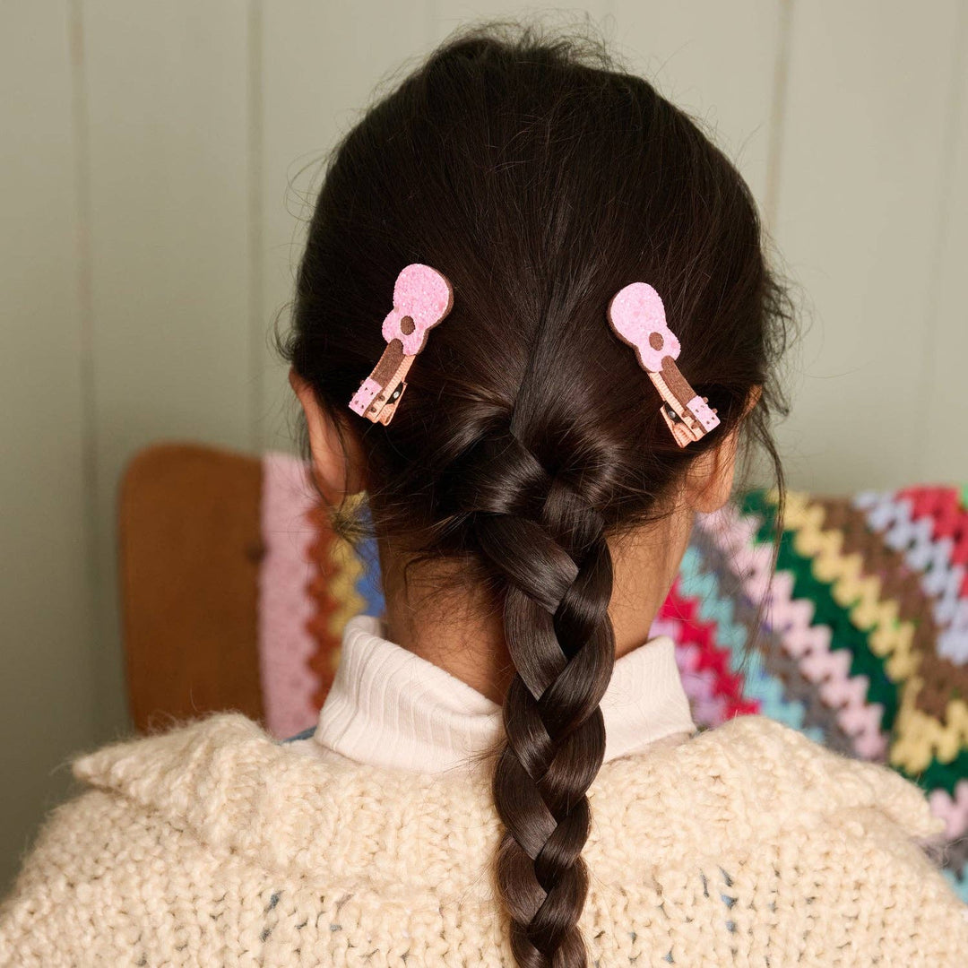 Folk Guitar Hair Clips