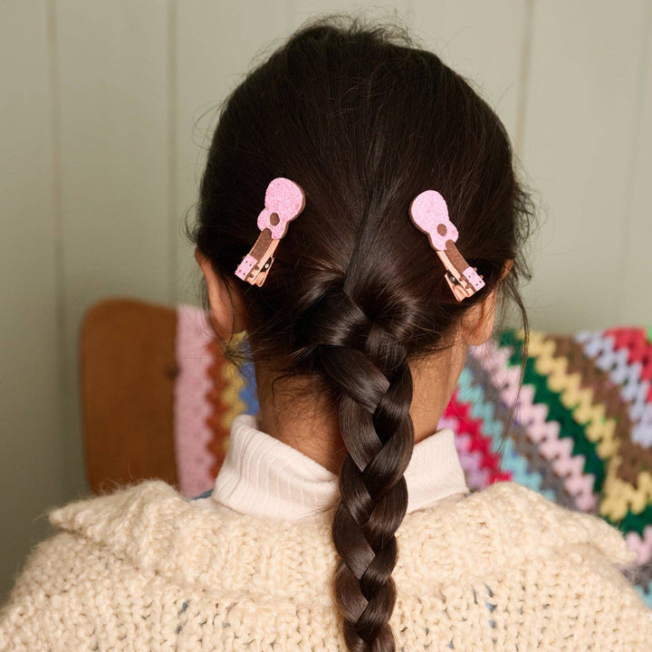 Folk Guitar Hair Clips