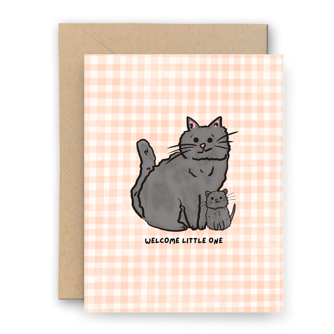 Welcome Little One/Cat Greeting Card 