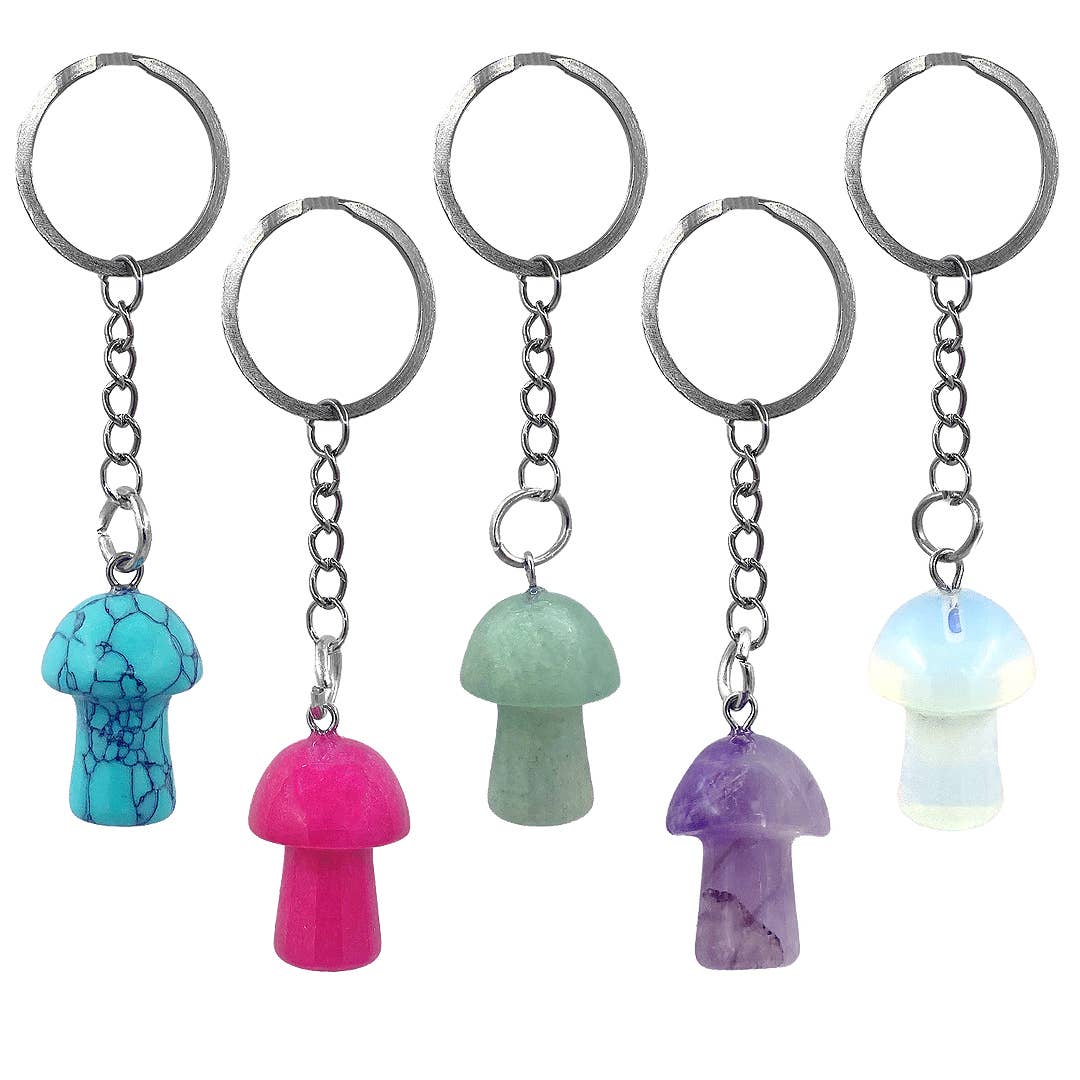 Mushroom Stone Keychain