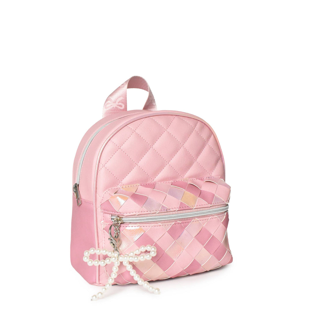 Metallic Gingham Mini Backpack