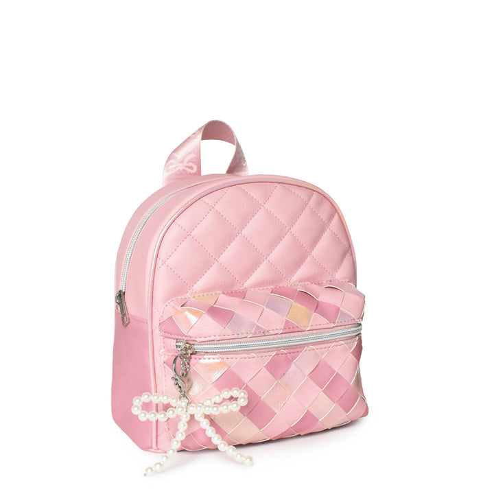 Metallic Gingham Mini Backpack
