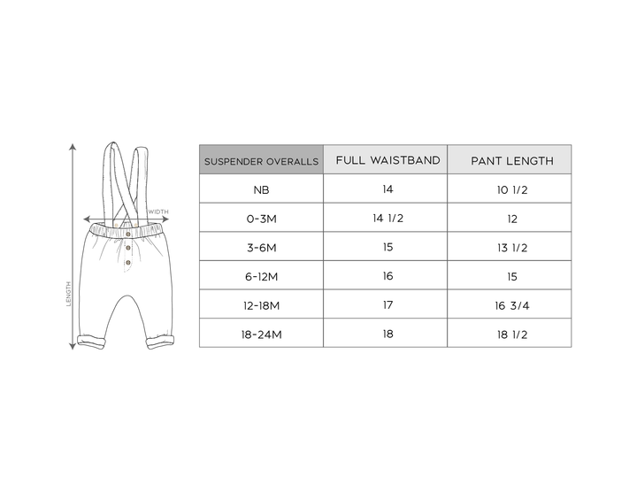 Suspender Overalls with L/S Bodysuit - set
