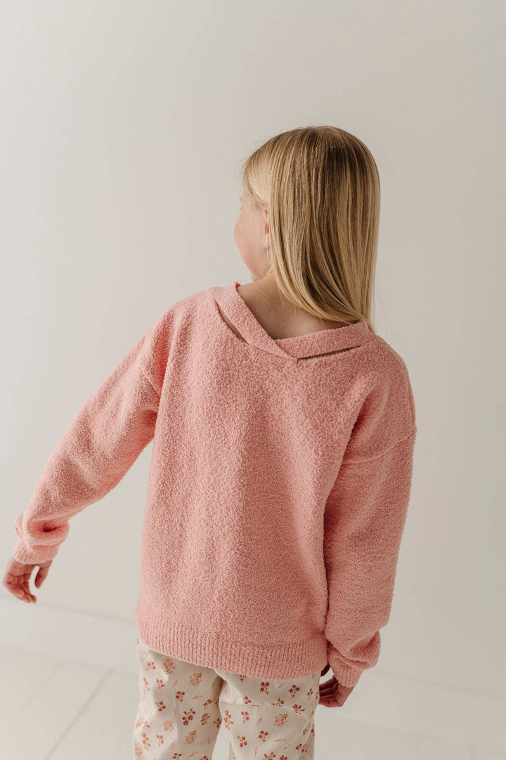 Fuzzy Knit Sweater - Petal Pink