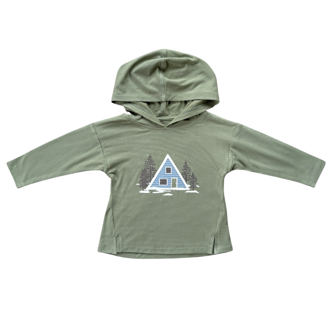 Bamboo Jersey Hoodie - Snow Lodge