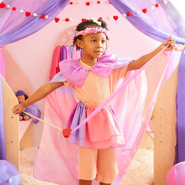 Blossom Cape - 100% Silk Pink + Purple Cape