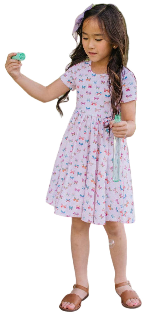 Classic Twirl Dress - Butterfly Rainbow