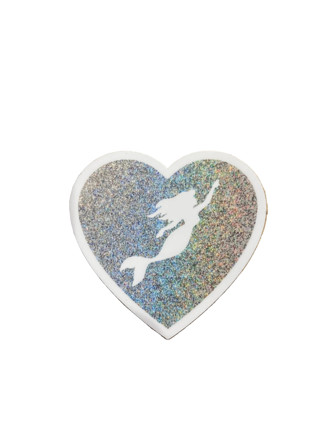 Glitter Heart Mermaid - Vinyl Sticker