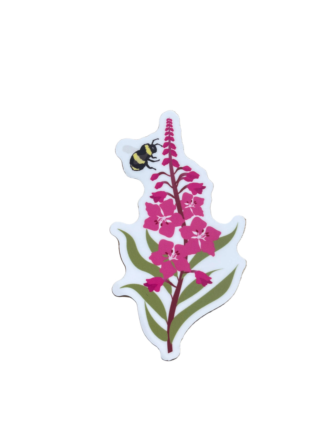 Delphinium Pink Flower - Vinyl Sticker