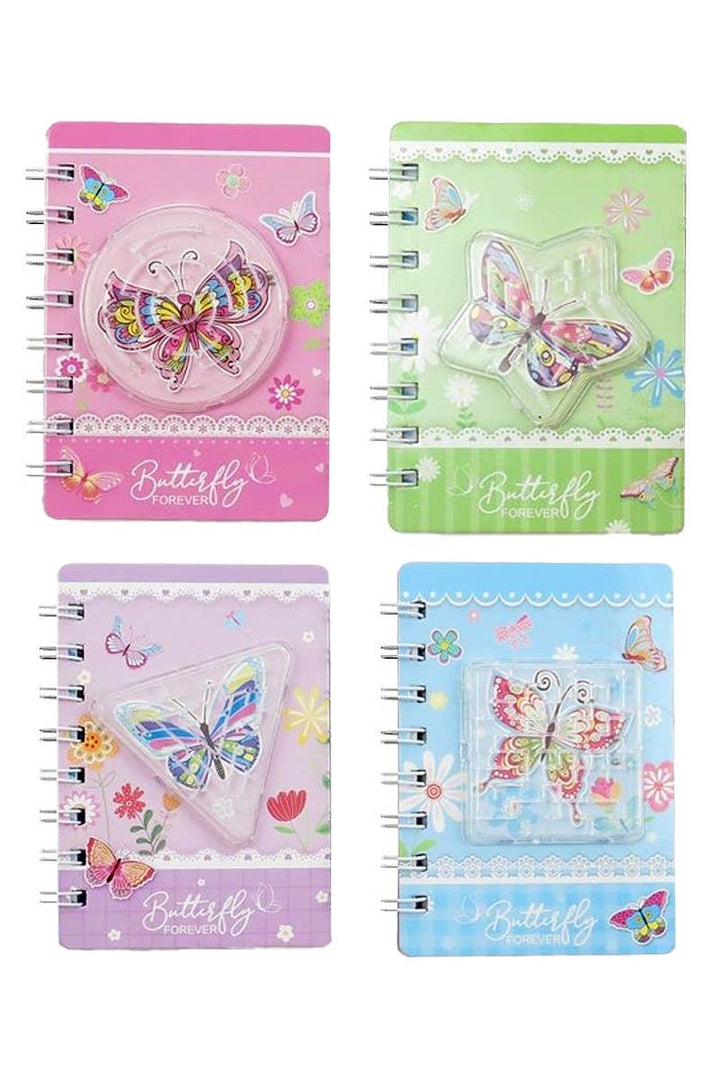 Butterfly Mini Notebook with Maze Puzzle