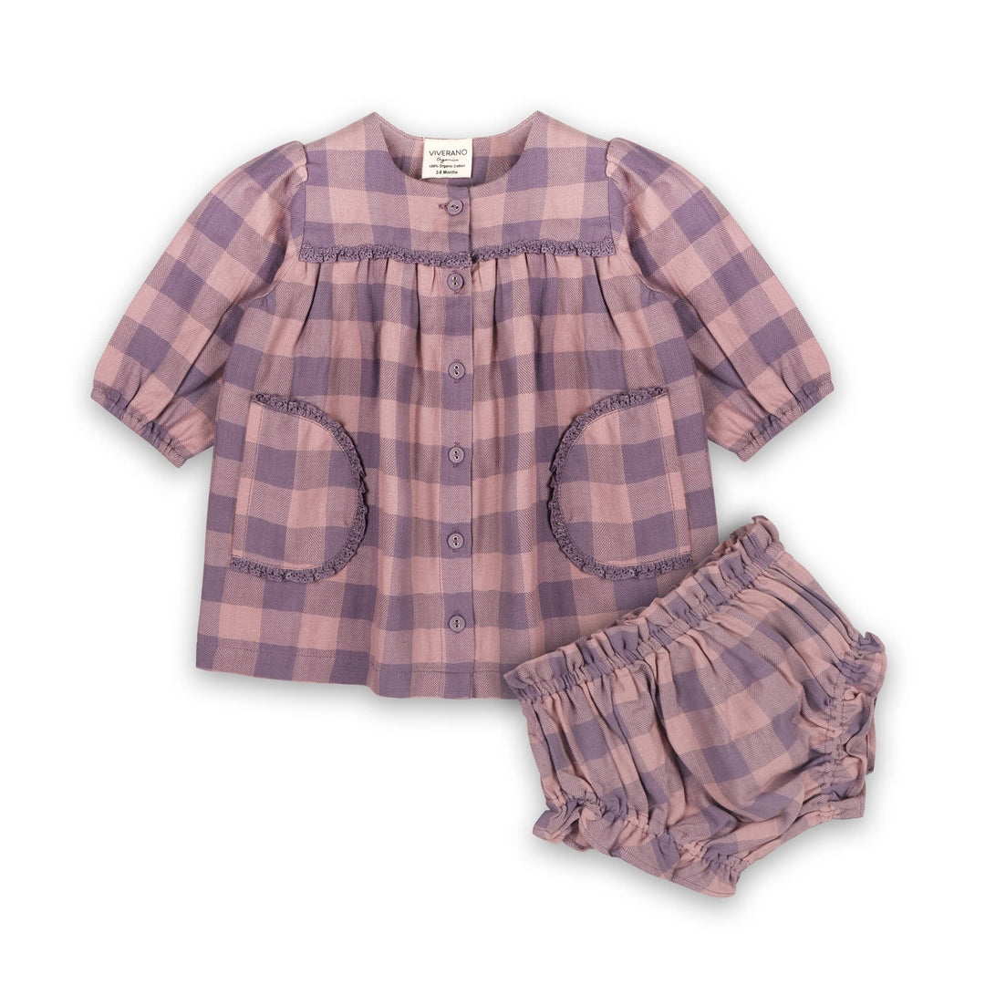 Gingham Dress & Bloomer Set