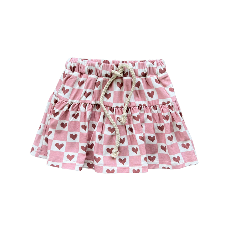 Checkered Heart Skort