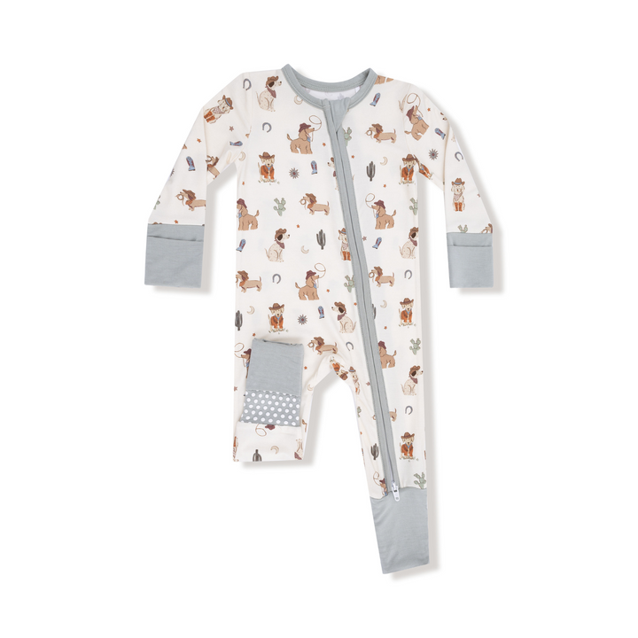 Cowboy Dogs - 2 Way Zipper Romper