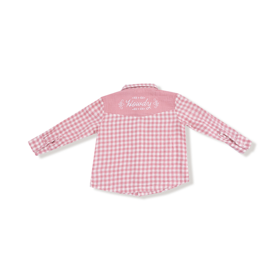 Rose Pink Plaid - Wester Pearl Embroidery