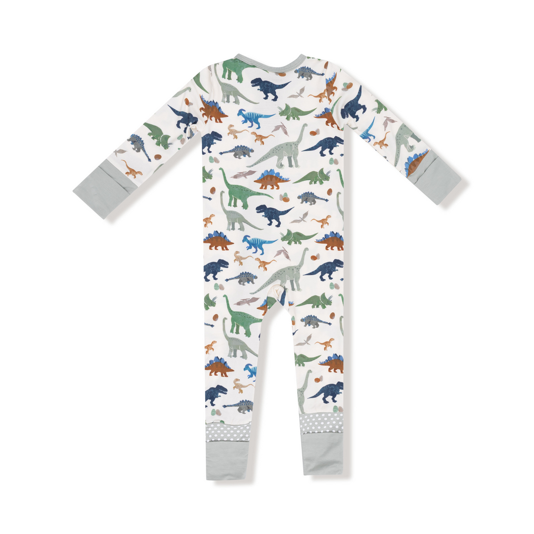 Washy Dino - 2 Way Zipper Romper